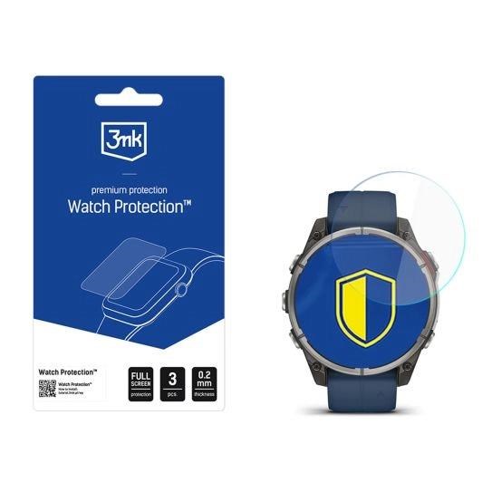 3mk hybridní sklo Watch Protection FlexibleGlass pro Garmin quatix 8 – 47mm (3ks v balení)