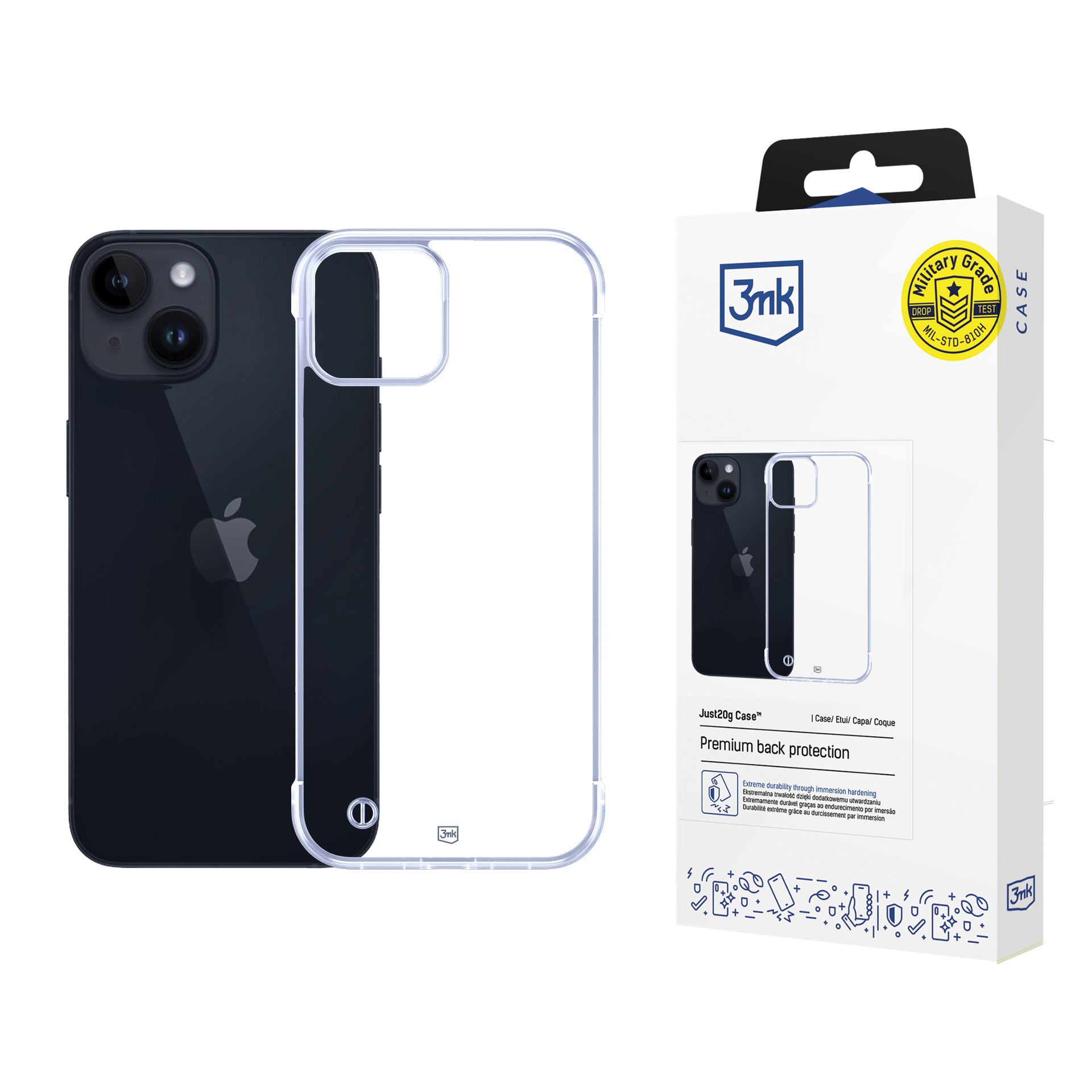 3mk ochranný kryt Just20g Clear Case pro Apple iPhone 15