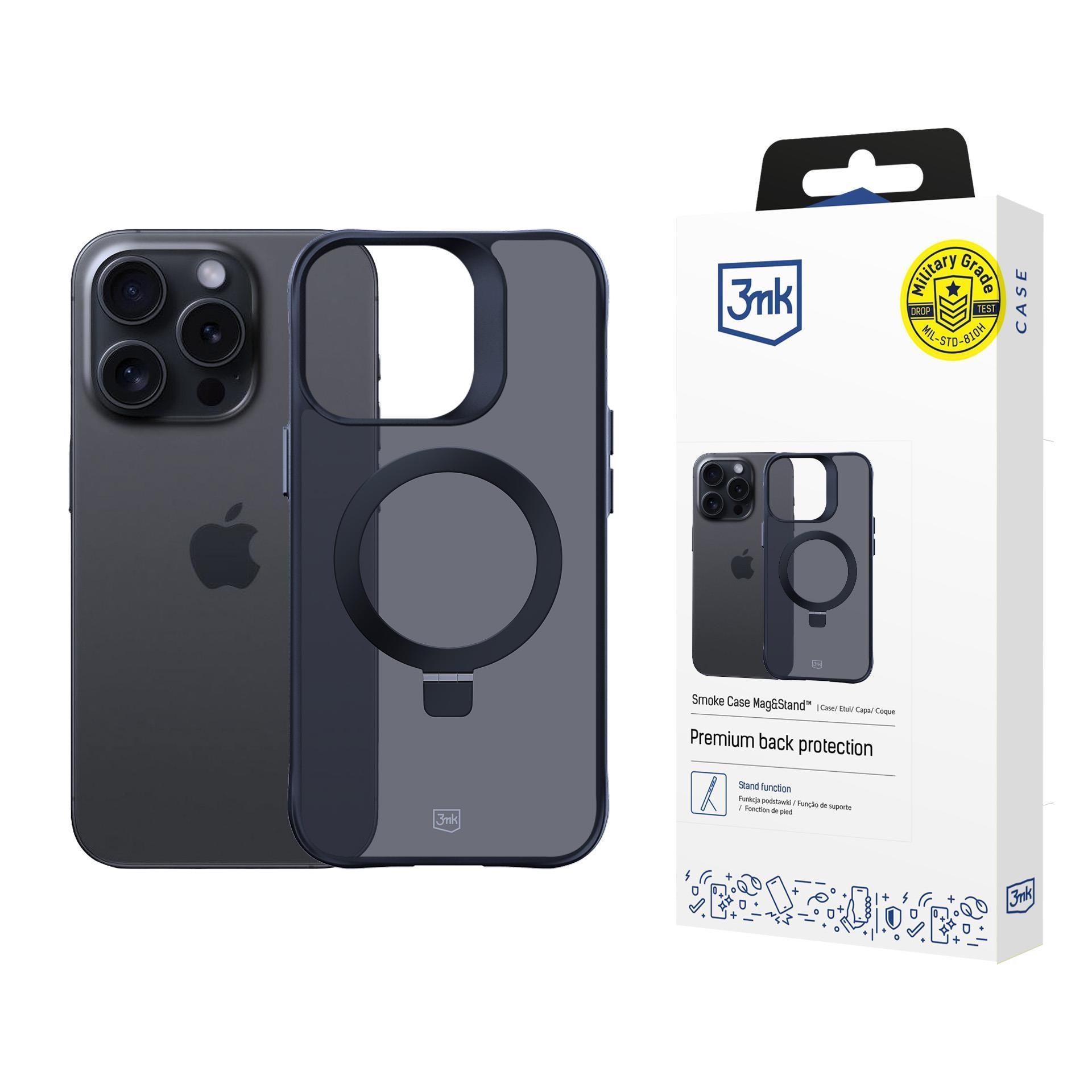3mk ochranný kryt Smoke Case Mag&Stand pro Apple iPhone 16E/ iPhone 17E