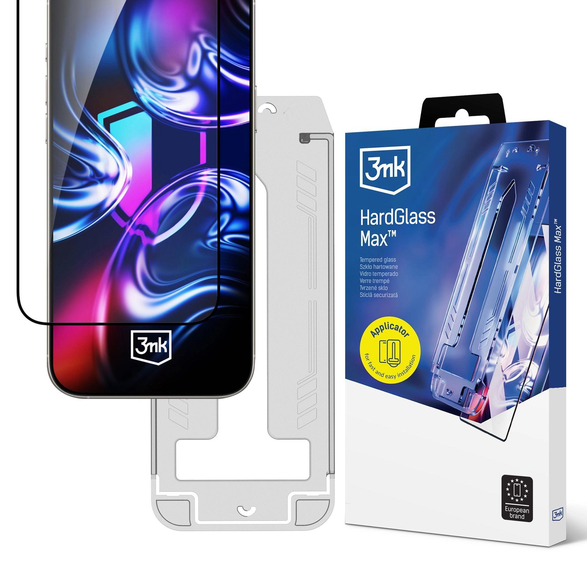 3mk tvrzené sklo HardGlass Max FrameFit pro Apple iPhone 15 Pro Max