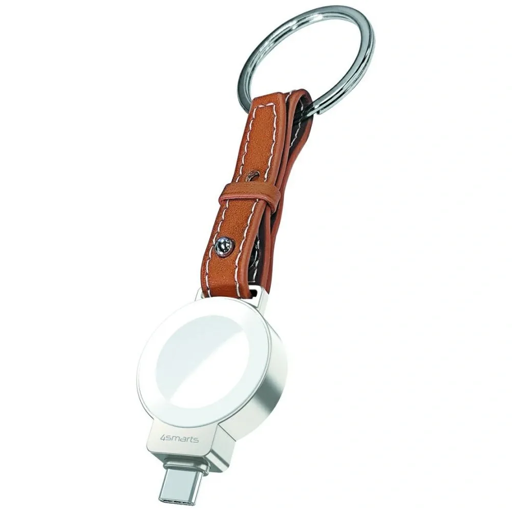 Nabíječka indukční 4smarts USB-C pro Apple Watch (Keychain Silver)