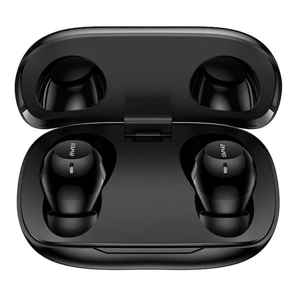 Sluchátka AWEI Bluetooth 5.4 T20 ENC TWS Wireless In-Ear  + Docking Station Black