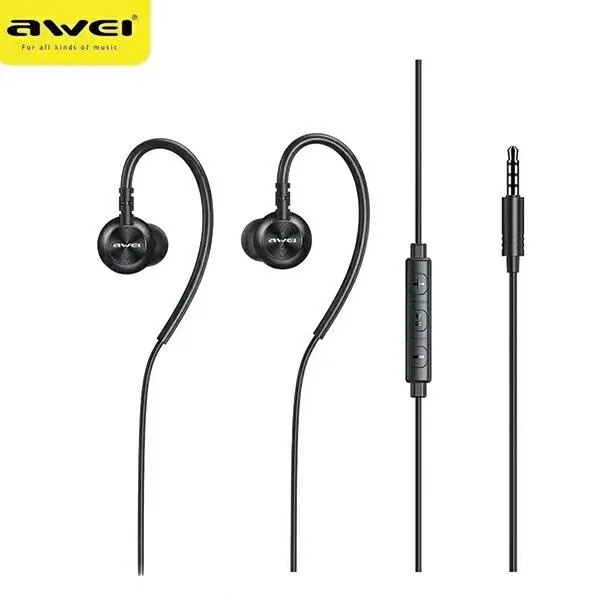 Sluchátka AWEI L3 in-ear  3.5mm jack black