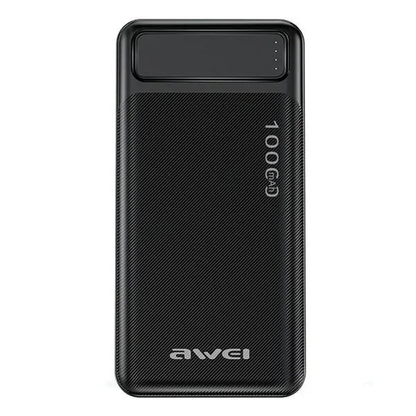 AWEI P5K powerbank 2xUSB-A, 2xUSB-C 10000mAh 2.1A black