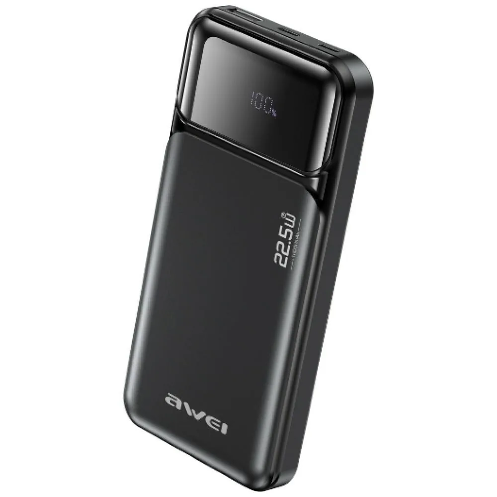 AWEI PA-90 10000mAh Powerbank 22.5W PD 2xUSB-C black