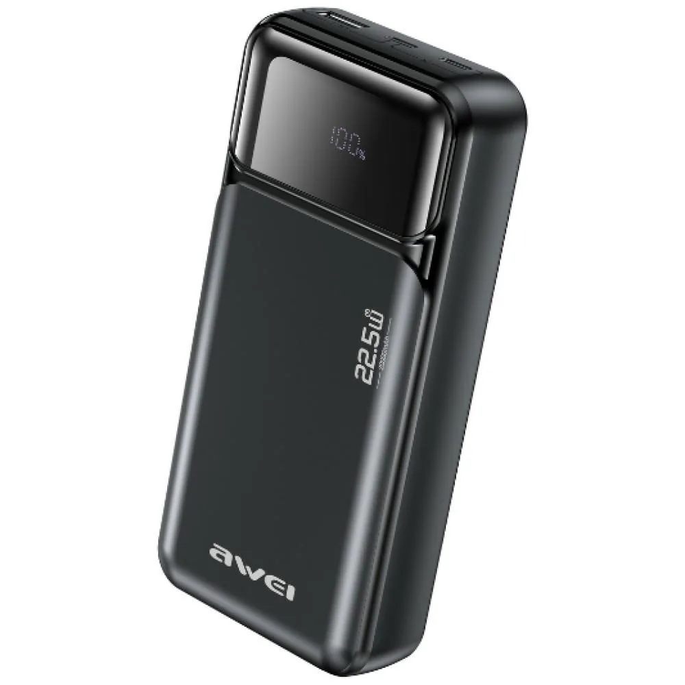 AWEI PA-92 20000mAh Powerbank 22.5W PD 2xUSB-C black