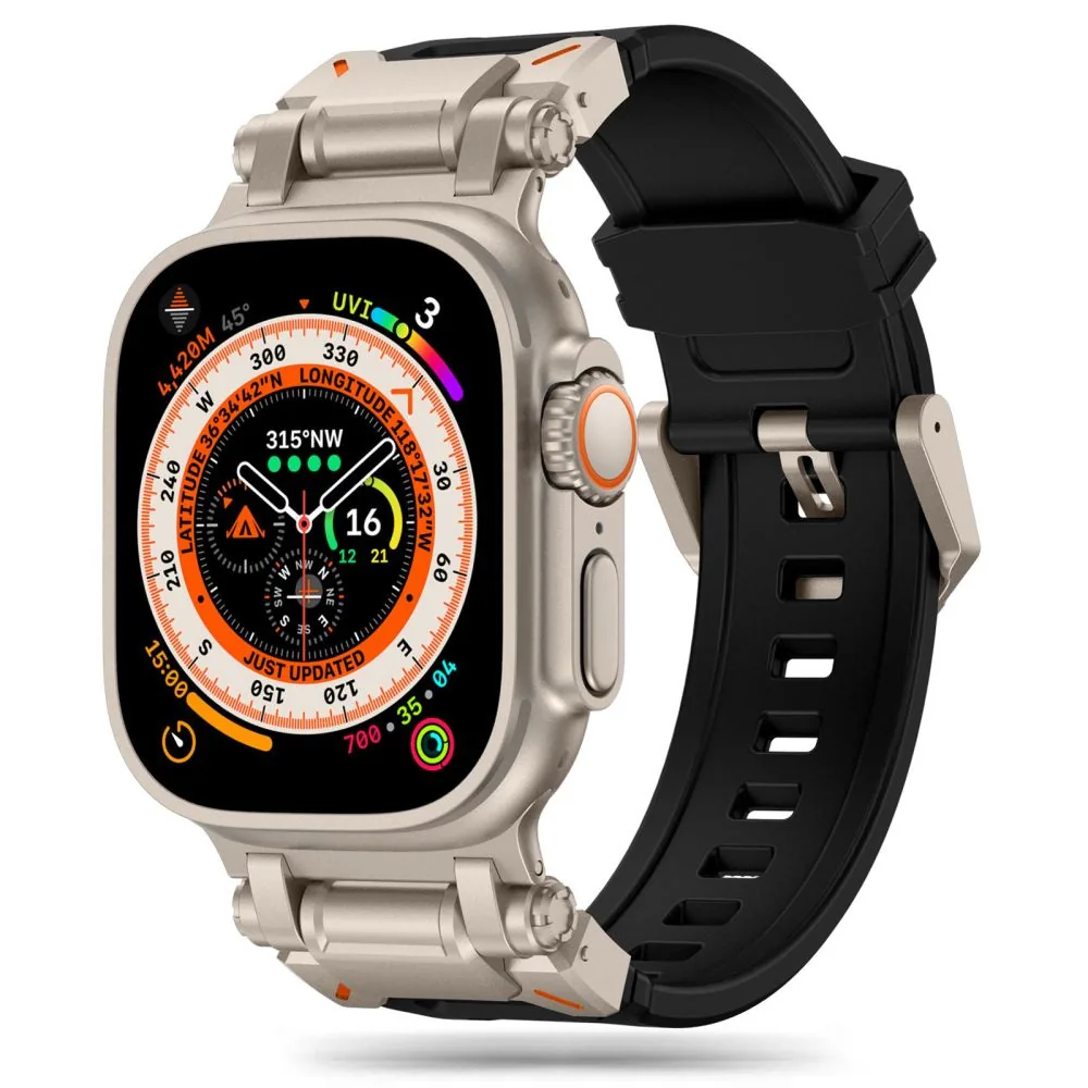 Kryt Belt Tech-Protect Delta Pro Apple Watch 4/5/6/7/8/9/SE/Ultra 42/44/45/49mm Black/titanium