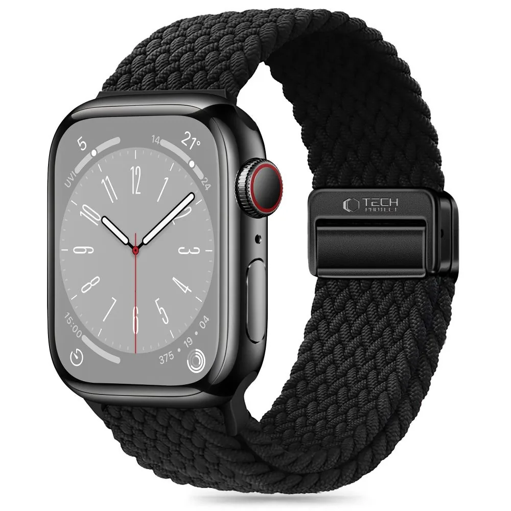 Kryt Belt Tech-Protect Nylonmag Apple Watch 4/5/6/7/8/9/SE/Ultra 1/2 42/44/45/49mm Black