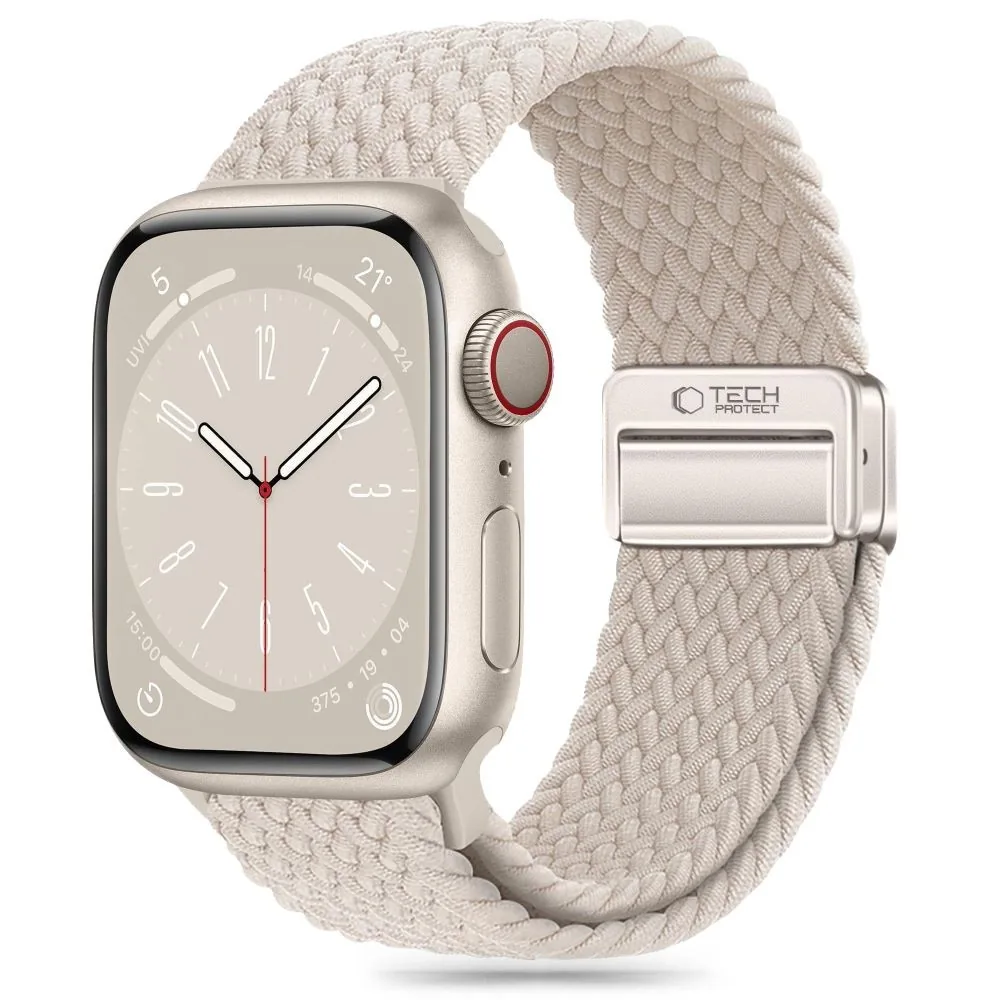 Kryt Belt Tech-Protect Nylonmag Apple Watch 4/5/6/7/8/9/SE/Ultra 1/2 42/44/45/49mm Starlight