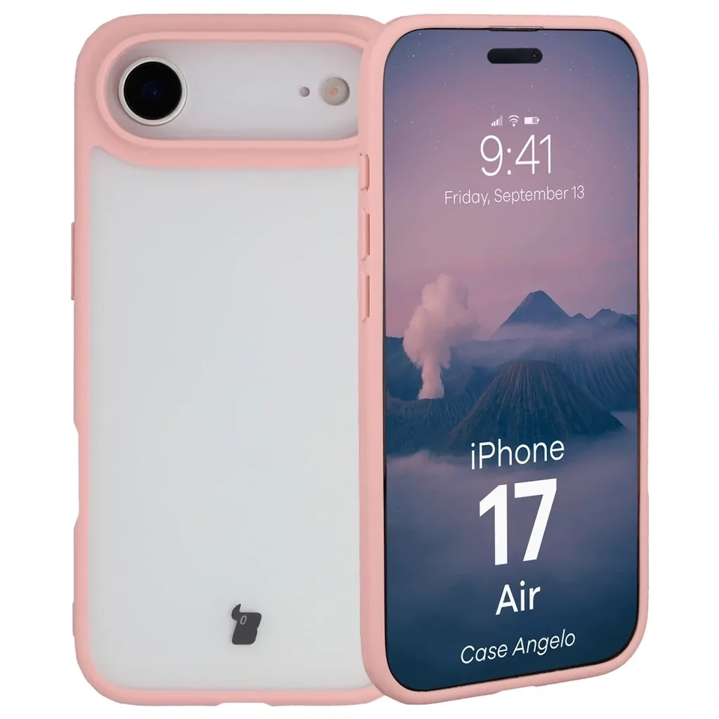 Kryt Bizon Case Angelo Apple iPhone Air semi-transparent with a light pink frame