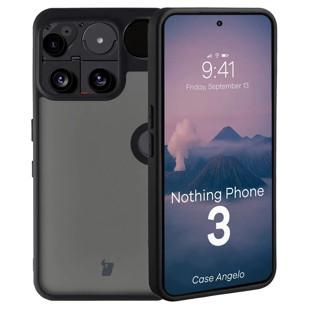 Kryt Bizon Case Angelo Nothing Phone (3) smoked with a black frame
