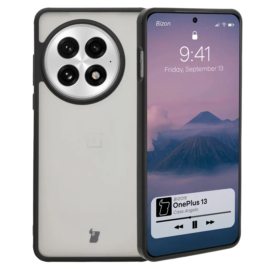 Kryt Bizon Case Angelo OnePlus 13 smoky with a black frame