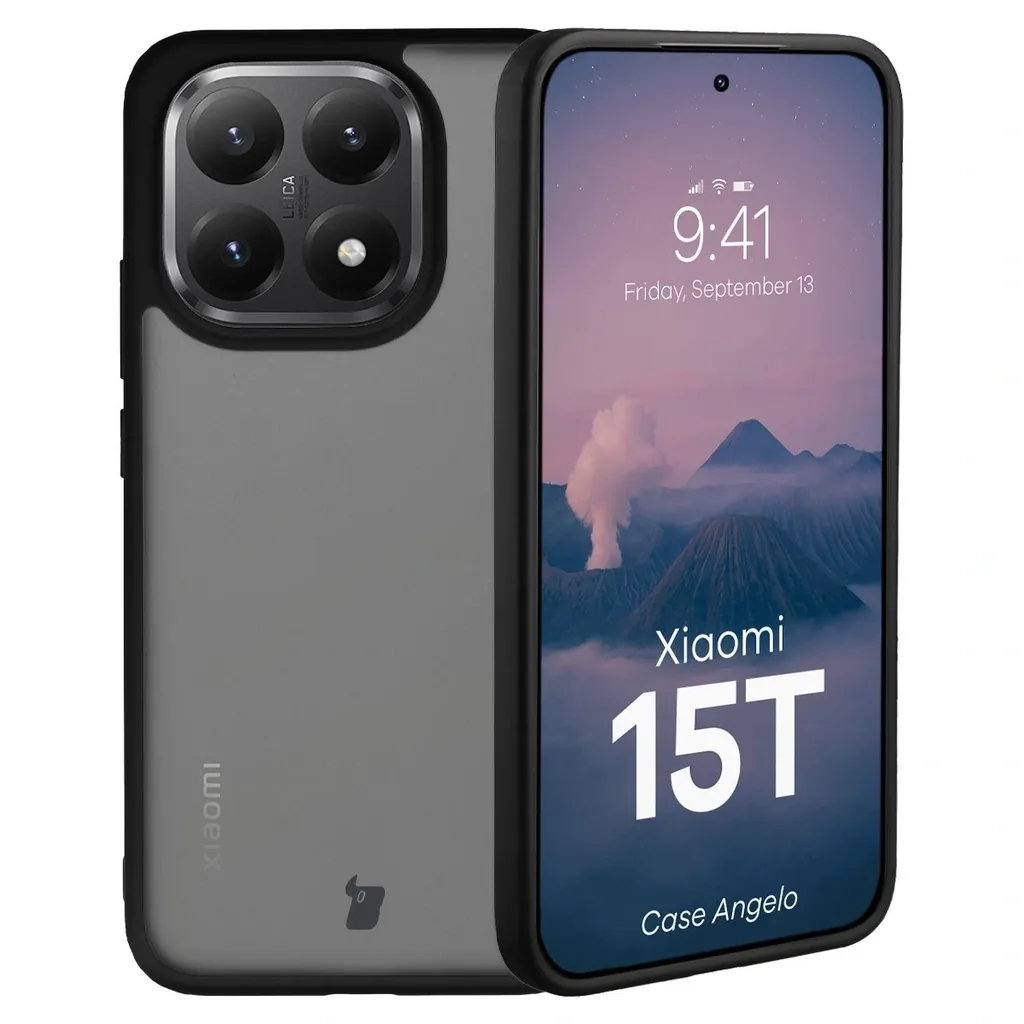 Kryt Bizon Case Angelo Xiaomi 15T smoky with a black frame