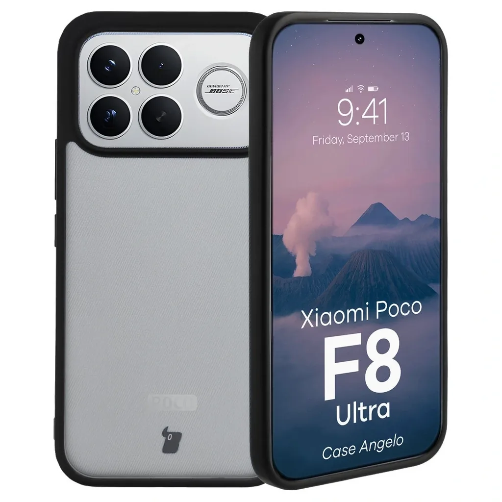 Kryt Bizon Case Angelo Xiaomi POCO F8 Ultra smoked with a black frame