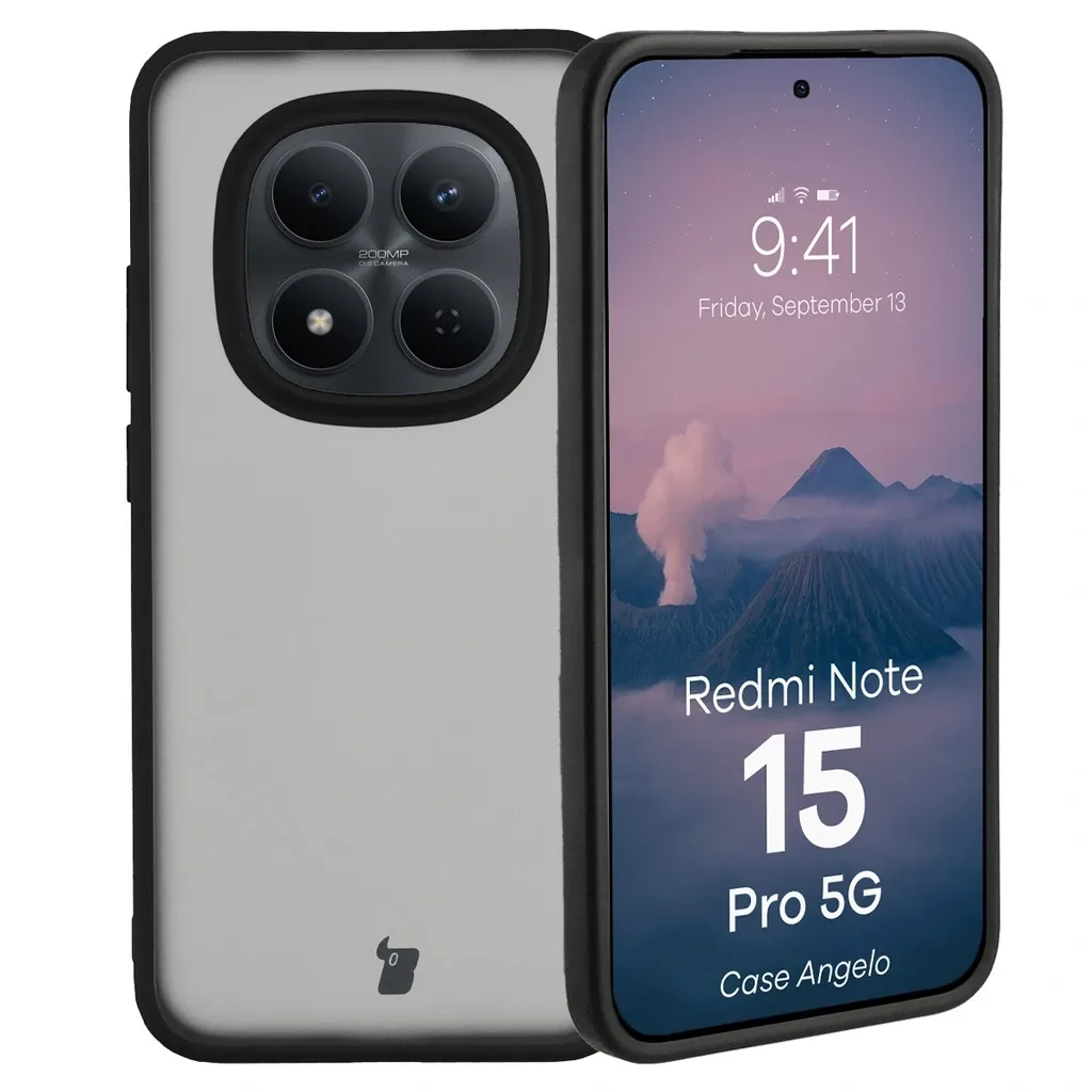 Kryt Bizon Case Angelo Xiaomi Redmi Note 15 Pro 5G smoked with a black frame