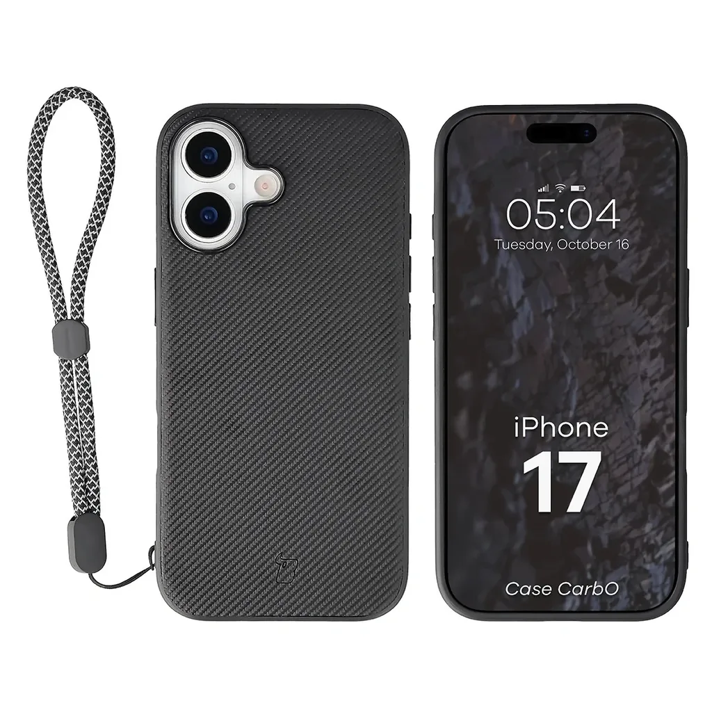 Kryt Bizon Case CarbO Magnetic Apple iPhone 17, black