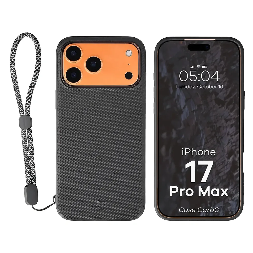 Kryt Bizon Case CarbO Magnetic Apple iPhone 17 Pro Max, black