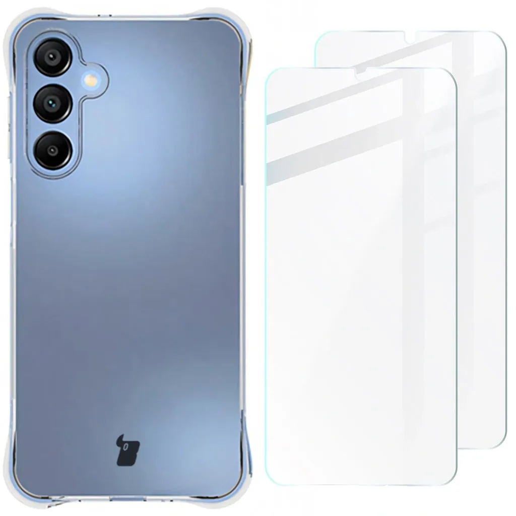 Kryt Bizon Case Clear Pack case + 2x screen glass Samsung Galaxy A16 4G/5G clear