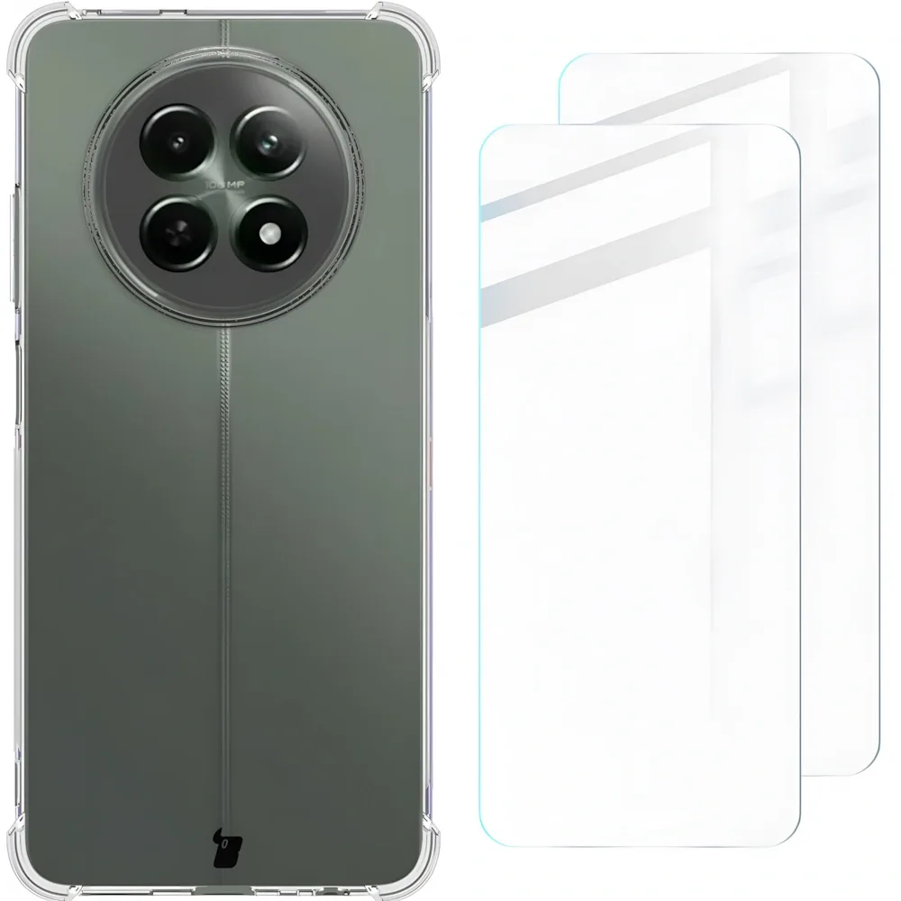 Kryt Bizon Case Clear Pack case + 2x tempered glass Realme 12 / 12x