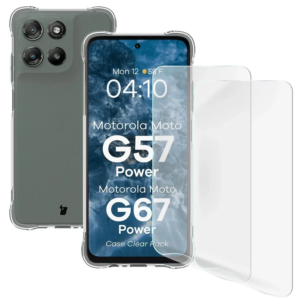 Kryt Bizon Case Clear Pack Motorola Moto G57 Power / G67 Power