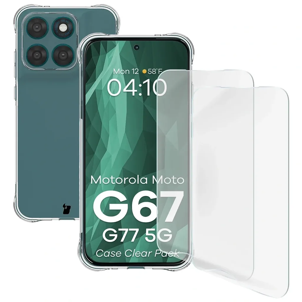 Kryt Bizon Case Clear Pack Motorola Moto G67 5G / G77 5G