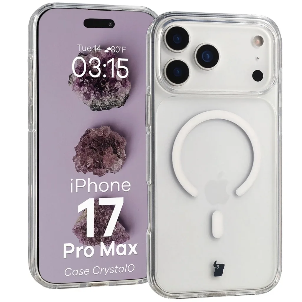 Kryt Bizon Case CrystalO Magnetic Apple iPhone 17 Pro Max clear