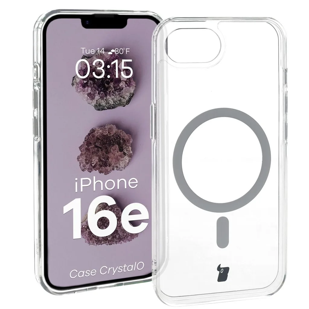 Kryt Bizon Case CrystalO Magnetic Apple iPhone 17e / 16e clear