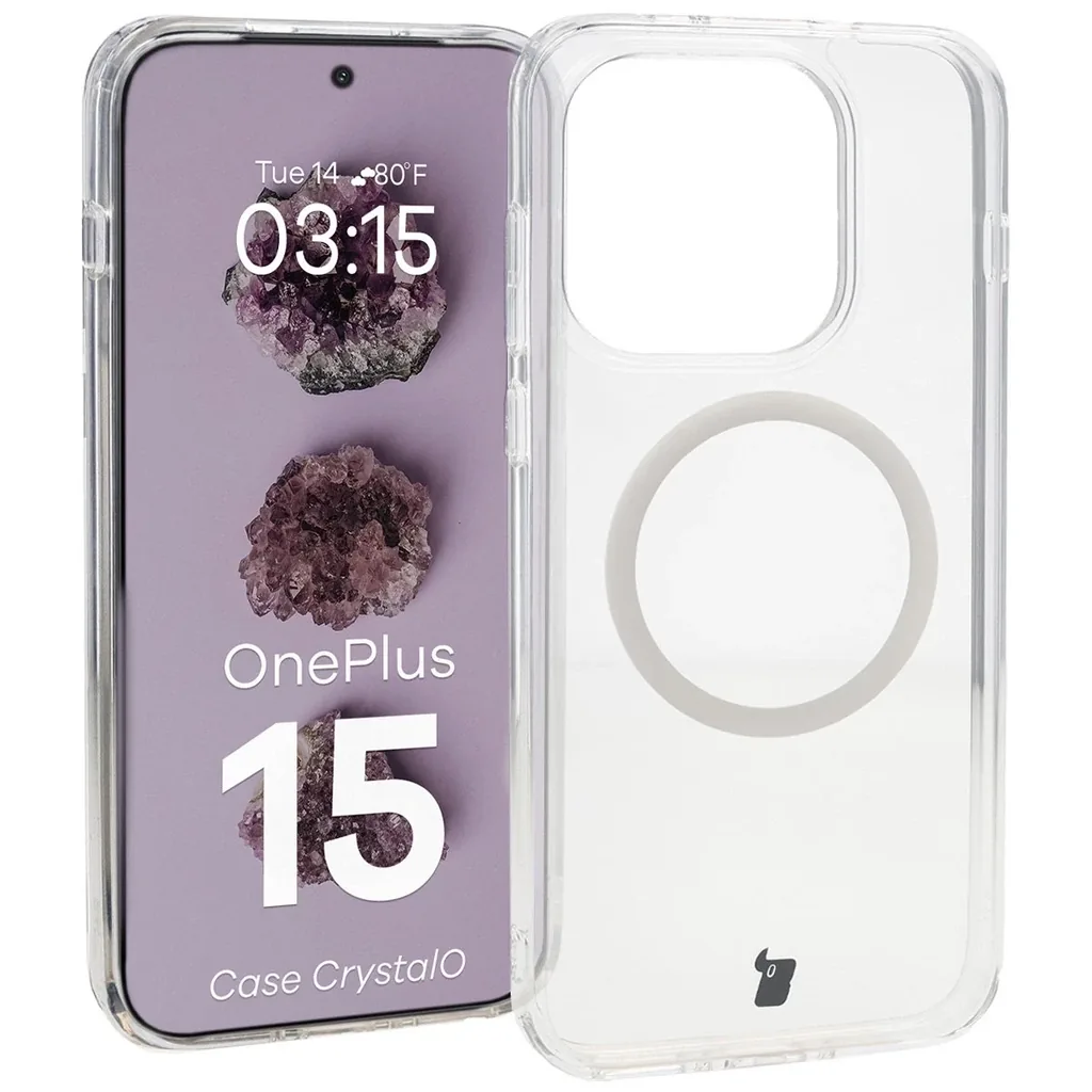 Kryt Bizon Case CrystalO Magnetic OnePlus 15 clear
