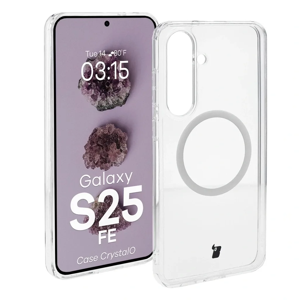 Kryt Bizon Case CrystalO Magnetic Samsung Galaxy S25 FE clear