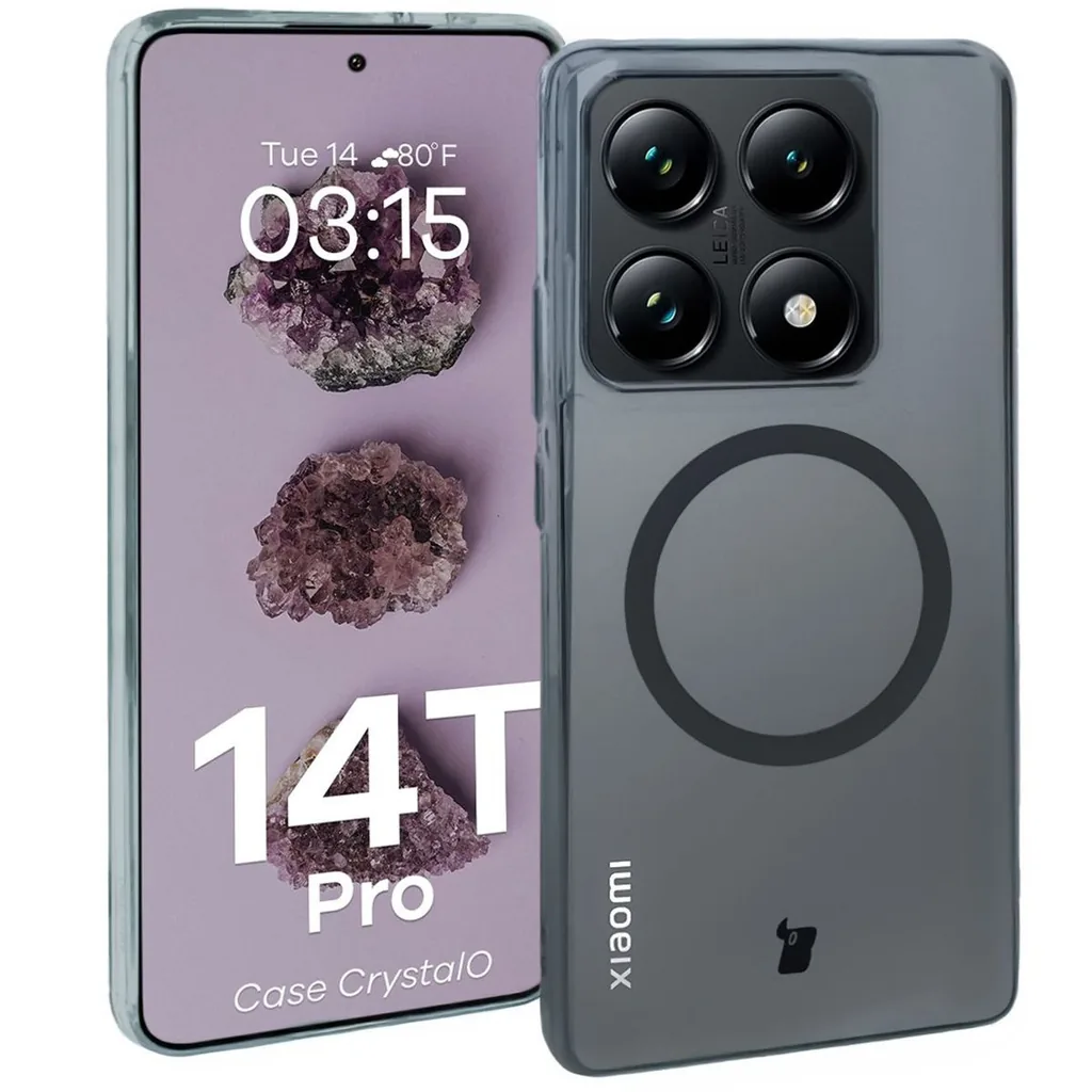 Kryt Bizon Case CrystalO Magnetic Xiaomi 14T Pro clear