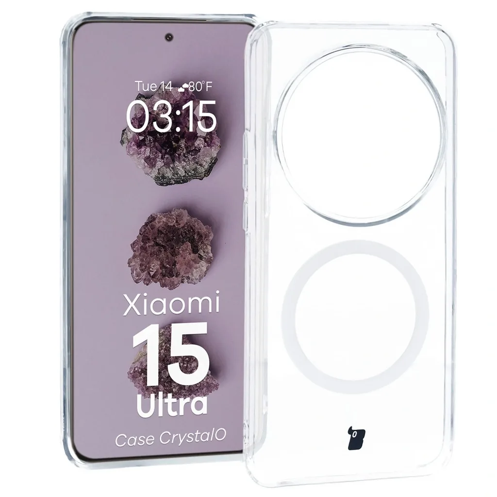 Kryt Bizon Case CrystalO Magnetic Xiaomi 15 Ultra clear