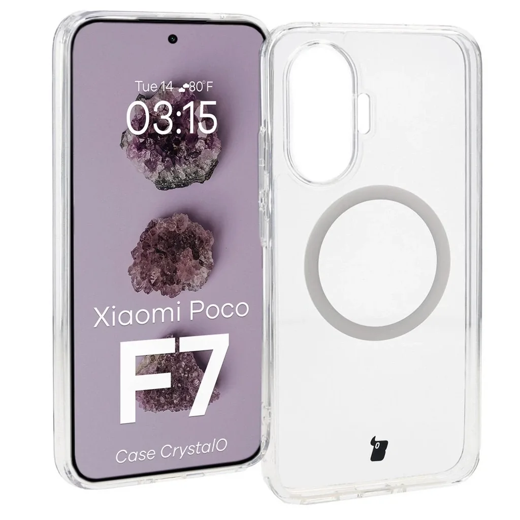Kryt Bizon Case CrystalO Magnetic Xiaomi POCO F7 clear