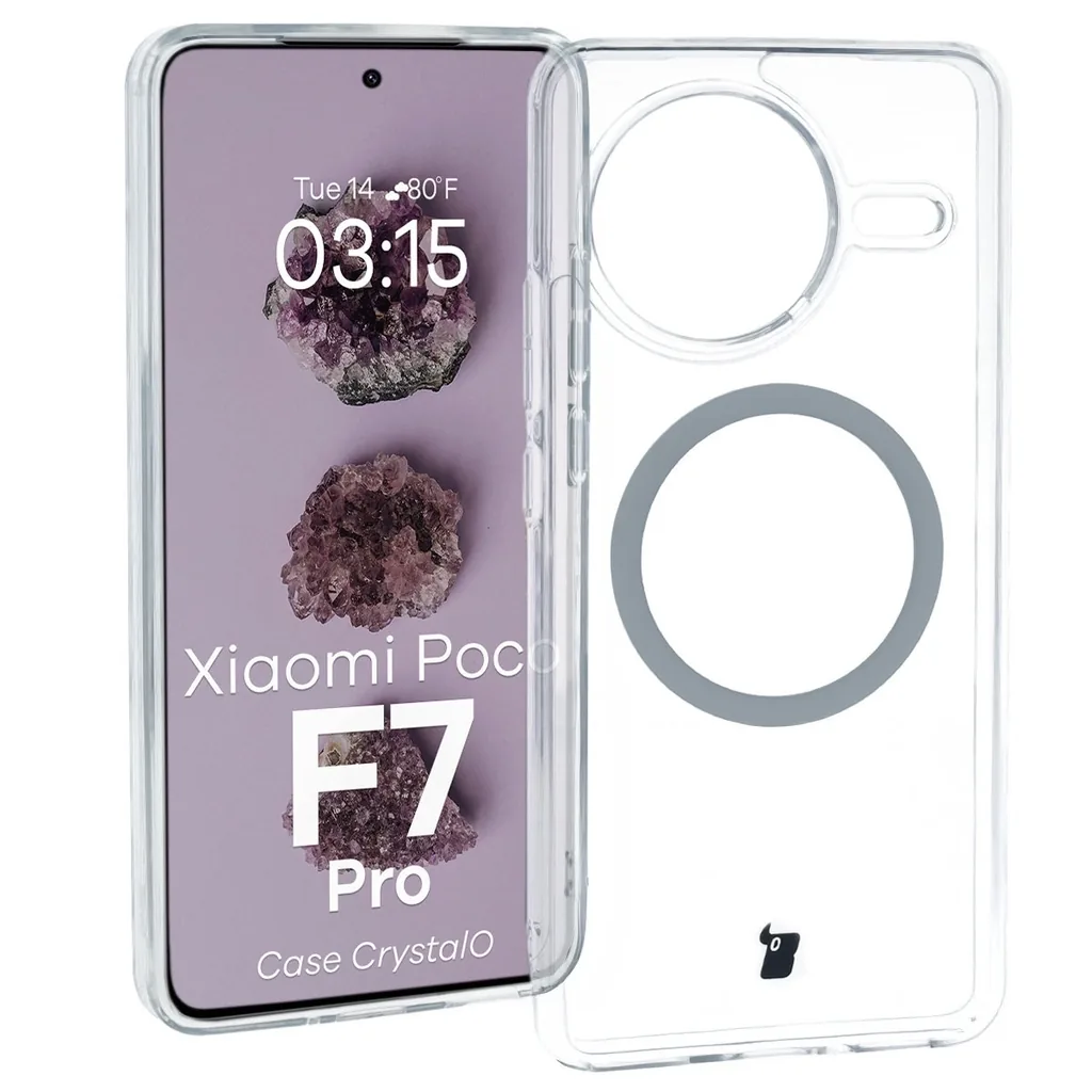 Kryt Bizon Case CrystalO Magnetic Xiaomi POCO F7 Pro clear