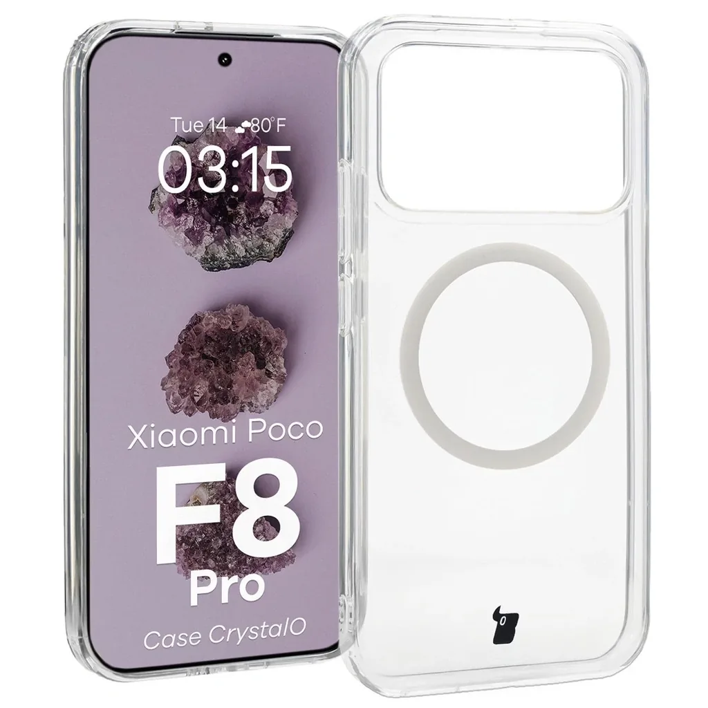 Kryt Bizon Case CrystalO Magnetic Xiaomi POCO F8 Pro clear