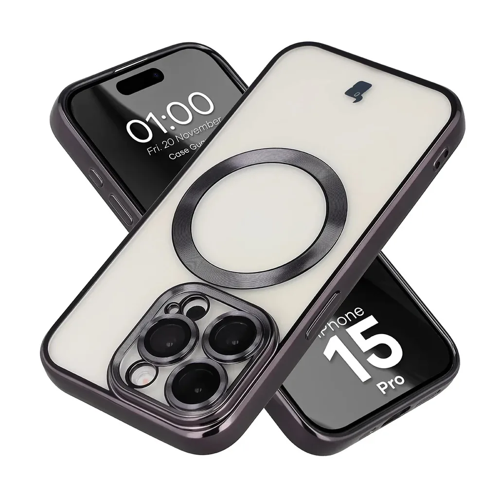 Kryt Bizon Case GuardO Magnetic Apple iPhone 15 Pro, clear-black