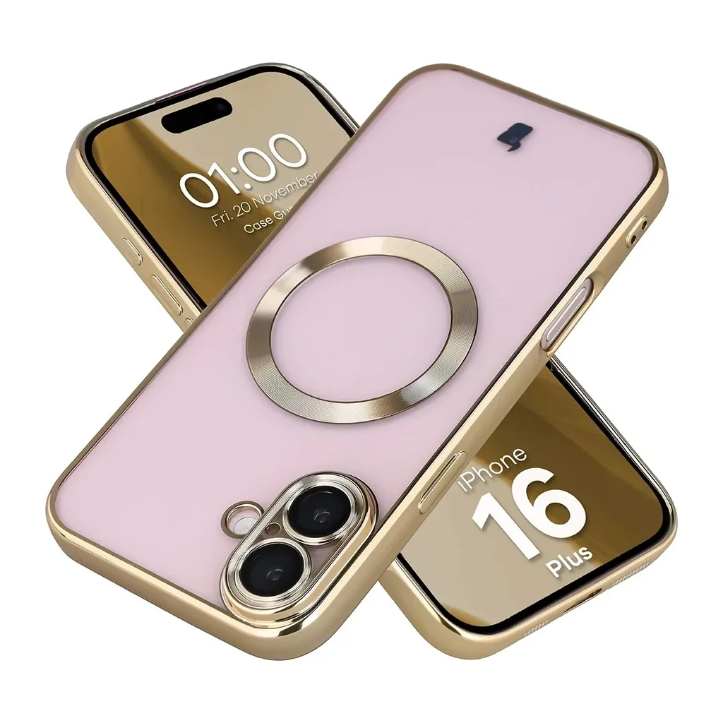 Kryt Bizon Case GuardO Magnetic Apple iPhone 16 Plus, clear-gold