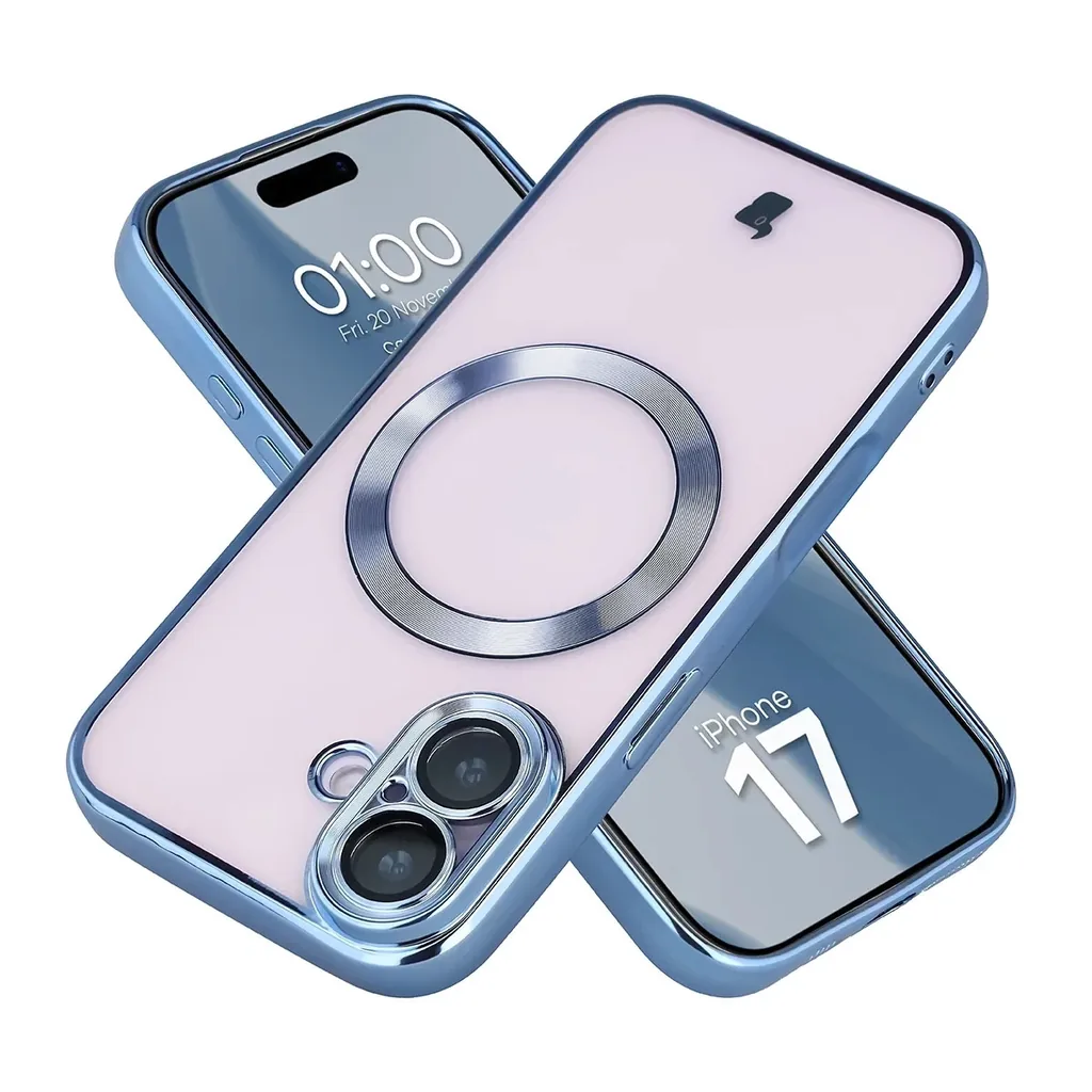Kryt Bizon Case GuardO Magnetic Apple iPhone 17, clear-blue