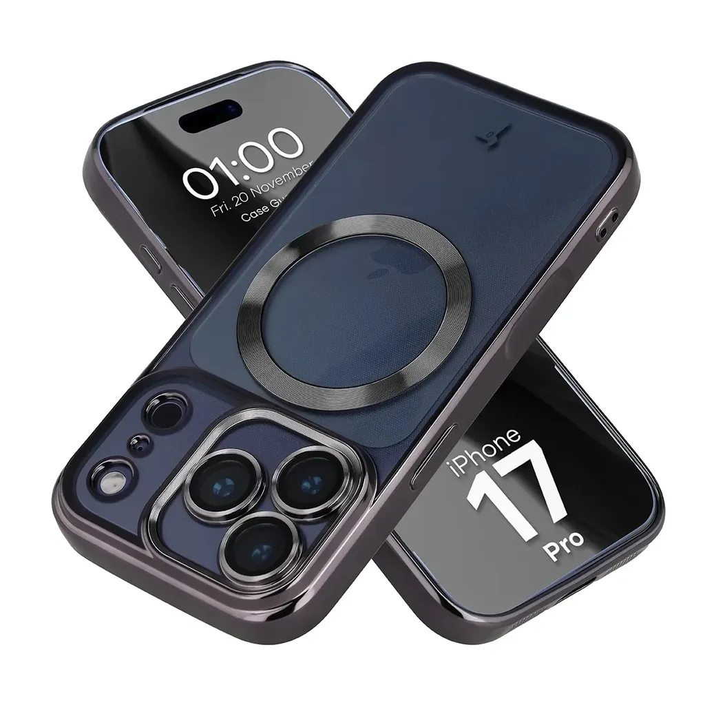 Kryt Bizon Case GuardO Magnetic Apple iPhone 17 Pro, clear-black
