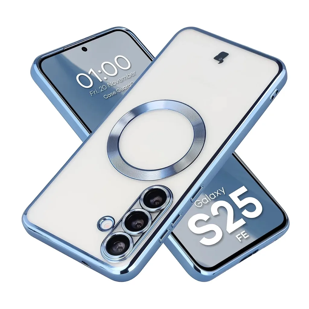Kryt Bizon Case GuardO Magnetic Samsung Galaxy S25 FE, clear-blue
