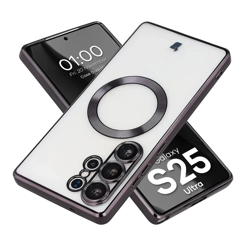 Kryt Bizon Case GuardO Magnetic Samsung Galaxy S25 Ultra, transparent-black