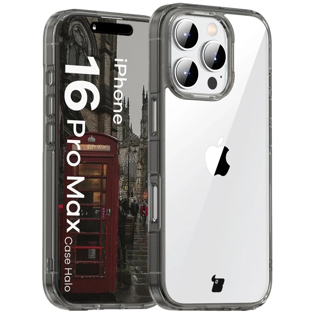 Kryt Bizon Case Halo Apple iPhone 16 Pro Max smoky black