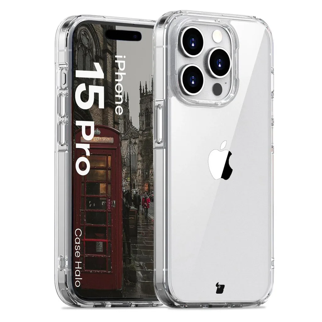 Kryt Bizon Case Halo for Apple iPhone 15 Pro transparent