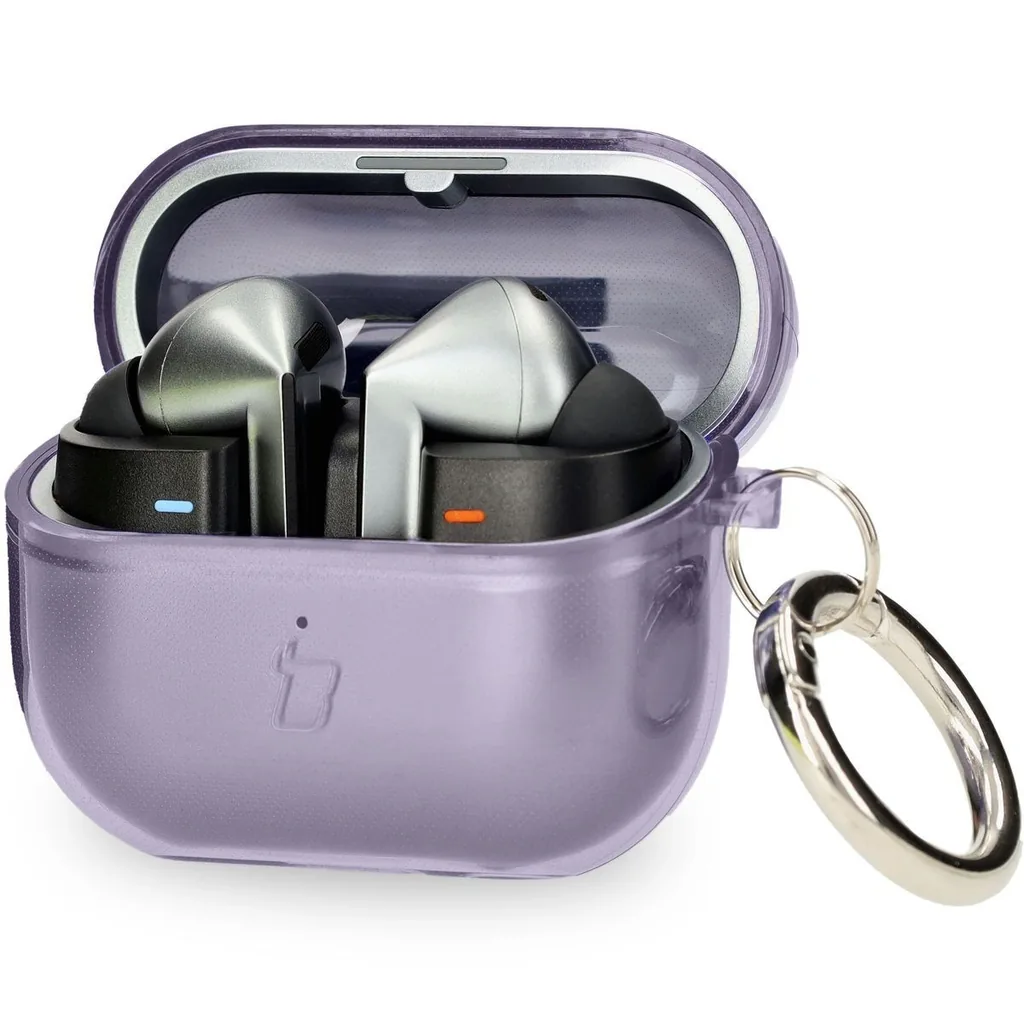 Kryt Bizon Case Headphone Clear Samsung Galaxy Buds 3/3 Pro transparent-purple
