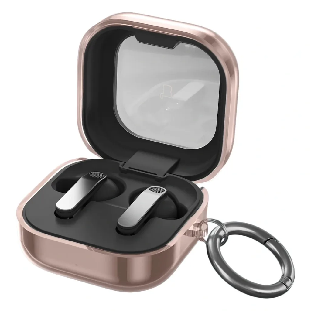 Kryt Bizon Case Headphone Clear Samsung Galaxy Buds 4 / 4 Pro, clear-gold