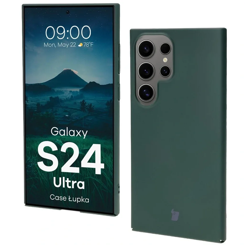 Kryt BIZON Case Lupka Samsung Galaxy S24 Ultra green