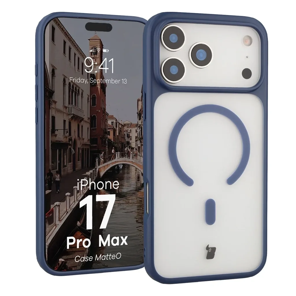 Kryt Bizon Case MatteO Magnetic Apple iPhone 17 Pro Max smoky navy