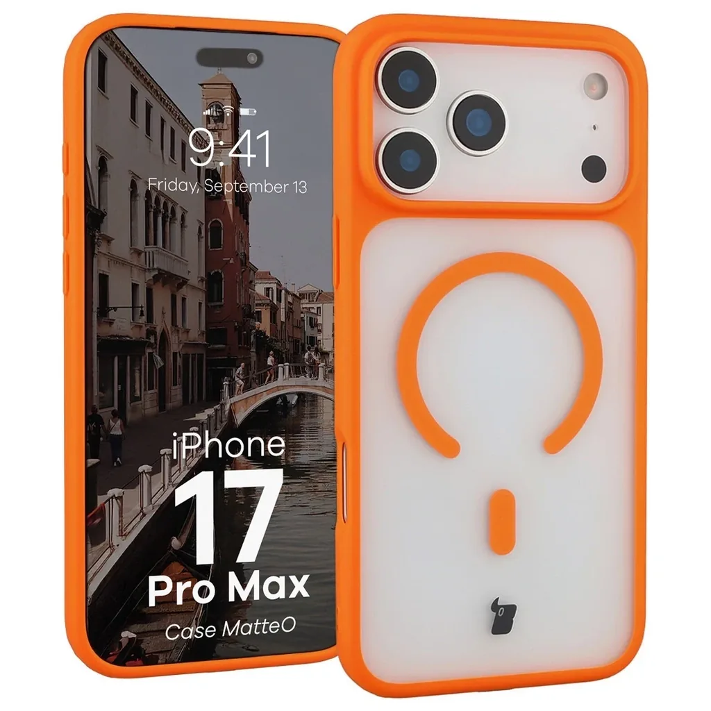 Kryt Bizon Case MatteO Magnetic Apple iPhone 17 Pro Max smoky orange
