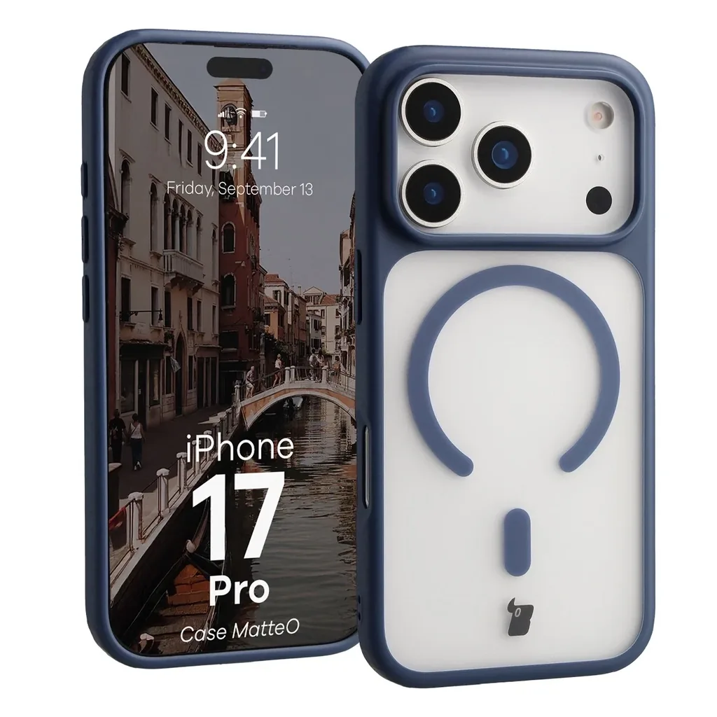 Kryt Bizon Case MatteO Magnetic Apple iPhone 17 Pro smoky navy