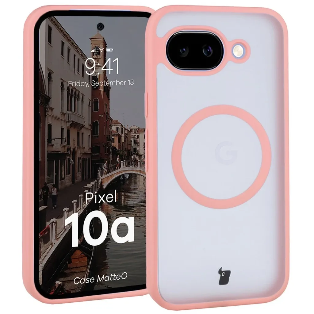 Kryt Bizon Case MatteO Magnetic Google Pixel 10a smoky light pink