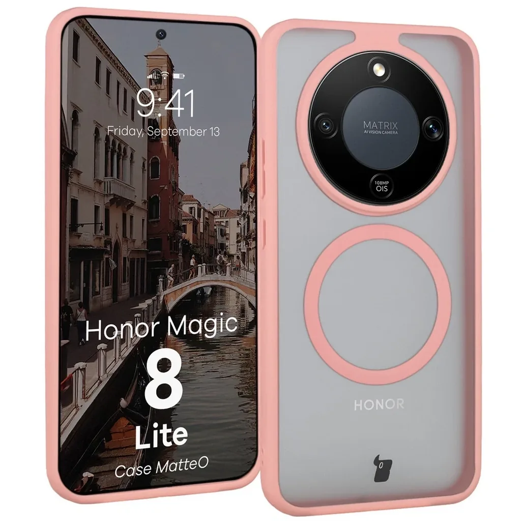 Kryt Bizon Case MatteO Magnetic Honor Magic8 Lite smoky light pink